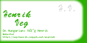 henrik veg business card